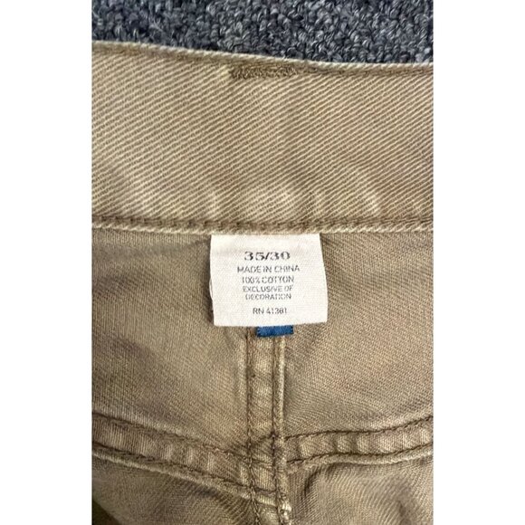 Polo Ralph Lauren Jeans Men's 35x30 Tan Khaki Straight Fit Denim Pants - Picture 2 of 4